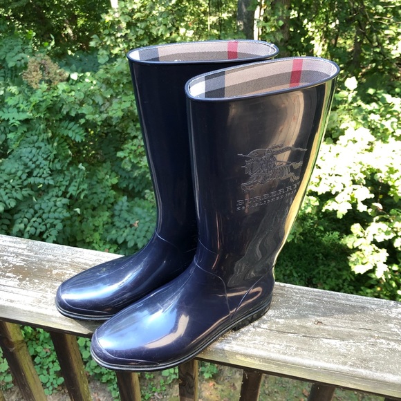 womens navy blue rain boots